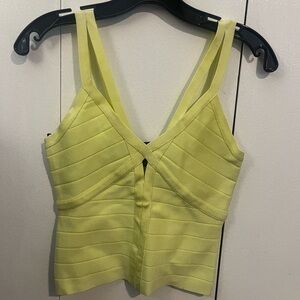 Lime Green BeBe fitted crop top new with tags